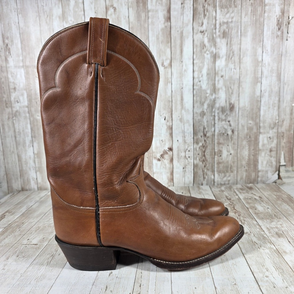 Tony Lama Mens Brown Leather Western‎ Cowboy Boots 5024 Pointed Toe Size 12 D